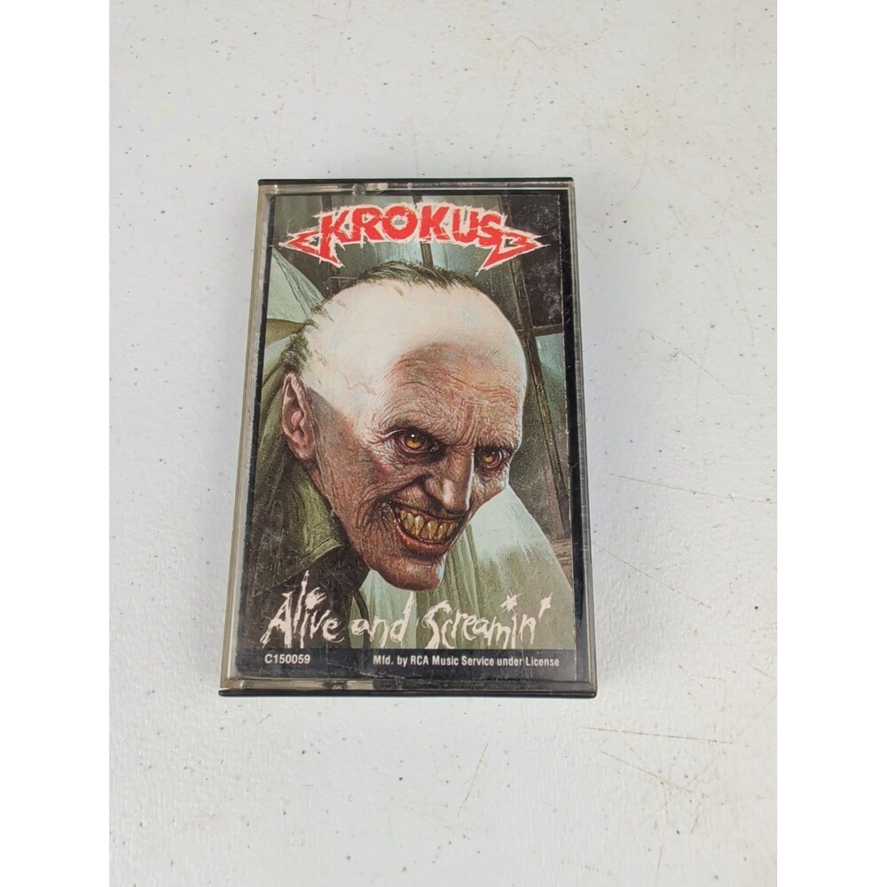 Krokus Alive and Screamin' Cassette Tape 1986 Arista Records